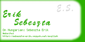 erik sebeszta business card